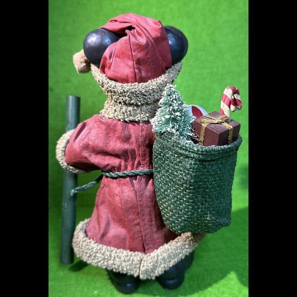 Vintage Kurt Adler Disney MICKEY MOUSE SANTA 8" Fabric Mache 1989 - Picture 7 of 9